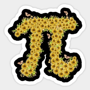 Sunflower Pi Day Costume Gift Sticker